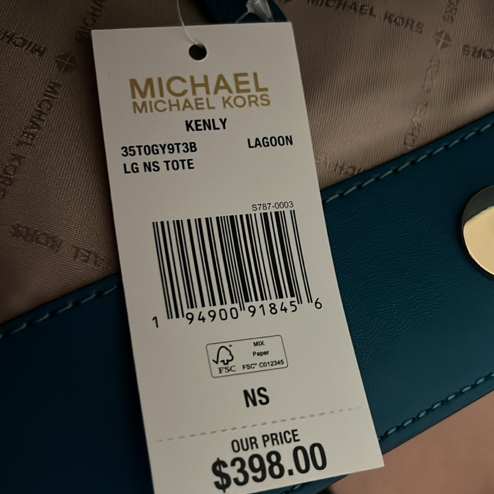 Brand new Michael Kors teal accent bag - Picture 7 of 8